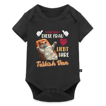 Cat mom THIS WOMAN LOVES HER TURKISH VAN - Baby Premium short-sleeve bodysuit - black - Front