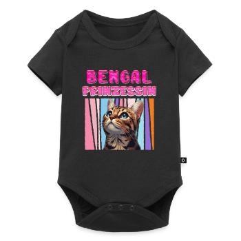 Bengal Chats Maman BENGAL PRINCESSE Drôle - Body à manches courtes Premium Bébé - noir - Devant