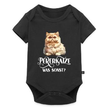 CHAT PERSAN QUOI D’AUTRE ? Chats persans cool - Body à manches courtes Premium Bébé - noir - Devant