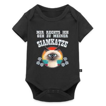 Chat siamois J’EN AI ASSEZ JE VAIS CHEZ MON CHAT SIAMOIS - Body à manches courtes Premium Bébé - noir - Devant