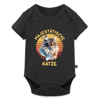 Maine Coon MAJESTIC CAT Maine Coon - Baby Premium short-sleeve bodysuit - black - Front
