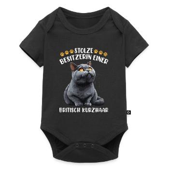 British Shorthair PROUD OWNER OF A BRITISH - Baby Premium short-sleeve bodysuit - black - Front