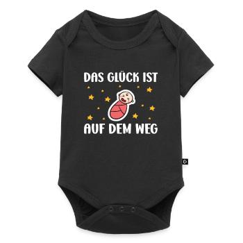 Mothers-to-be HAPPINESS IS ON THE WAY - Baby Premium short-sleeve bodysuit - black - Front