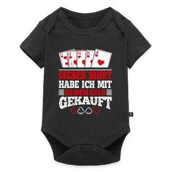LES JOUEURS DE POKER ONT ACHETÉ CE T-SHIRT AVEC VOTRE ARGENT - Body à manches courtes Premium Bébé - noir - Devant