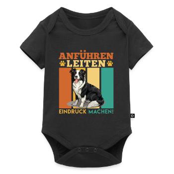 Border Collie GUIDE PRINCIPAL FAITES BONNE IMPRESSION - Body à manches courtes Premium Bébé - noir - Devant