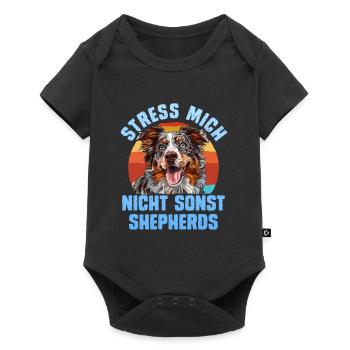 Aussie STRESS ME NOT ELSE SHEPHERDS Funny - Baby Premium short-sleeve bodysuit - black - Front