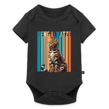 BENGAL CAT Vintage Bengal Cat Propriétaire - Body à manches courtes Premium Bébé - noir - Devant
