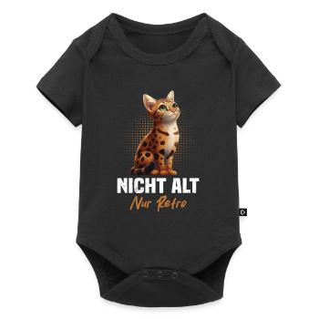 Bengal Cat I'M NOT OLD JUST RETRO Funny - Baby Premium short-sleeve bodysuit - black - Front