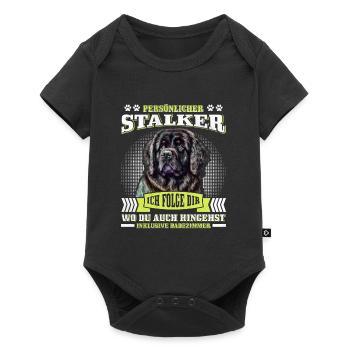 Newfie PERSONAL STALKER Drôle Terre-Neuve - Body à manches courtes Premium Bébé - noir - Devant