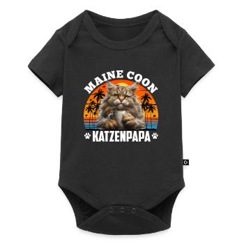 MAINE COON CAT DAD Vintage Maine Coon - Baby Premium short-sleeve bodysuit - black - Front