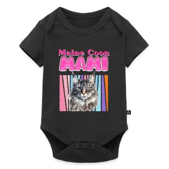 MAINE COON MAMA MAINE COON CAT MOM MAINE COON - Baby Premium short-sleeve bodysuit - black - Front