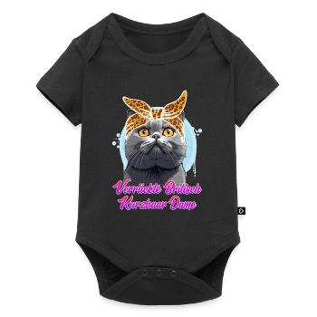 British Shorthair CRAZY BRITISH SHORTHAIR - Baby Premium short-sleeve bodysuit - black - Front