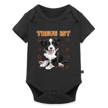 Border Collie LOYAL EST un Border Collie Dogs - Body à manches courtes Premium Bébé - noir - Devant