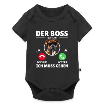 Boxeur allemand CALLS I HAVE TO GO Funny - Body à manches courtes Premium Bébé - noir - Devant