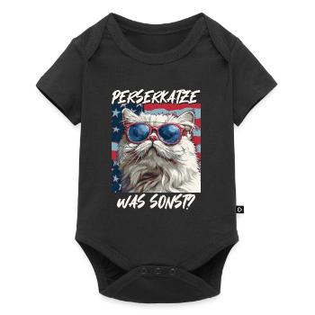 CHAT PERSAN QUOI D’AUTRE ? Chats persans cool - Body à manches courtes Premium Bébé - noir - Devant