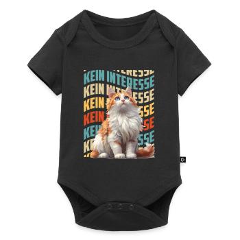 Turc Van AUCUN INTÉRÊT Propriétaire de chat Turc - Body à manches courtes Premium Bébé - noir - Devant
