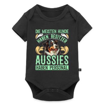 LES AUSSIES ONT DU PERSONNEL QUE LA PLUPART DES CHIENS ONT - Body à manches courtes Premium Bébé - noir - Devant