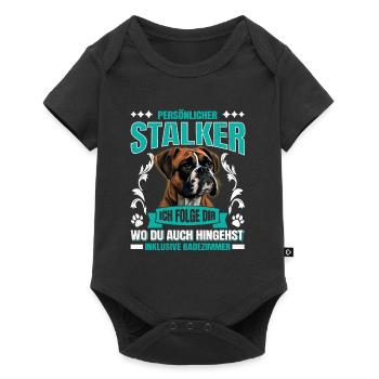 Boxer allemand PERSONAL STALKER Boxer drôle - Body à manches courtes Premium Bébé - noir - Devant