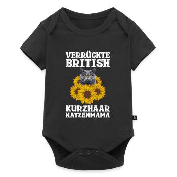 British Shorthair CRAZY BRITISH SHORTHAIR - Baby Premium short-sleeve bodysuit - black - Front