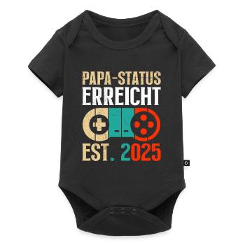 DAD STATUS REACHED EST. 2025 PlayerDad Becoming - Baby Premium short-sleeve bodysuit - black - Front