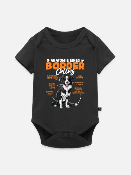 Border Collie ANATOMIE D’UN BORDER COLLIE Drôle - Body à manches courtes Premium Bébé - noir