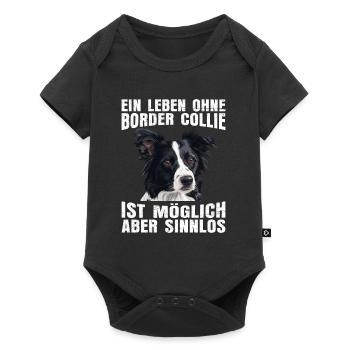Border Collie UNE VIE SANS BORDER COLLIE INUTILE - Body à manches courtes Premium Bébé - noir - Devant