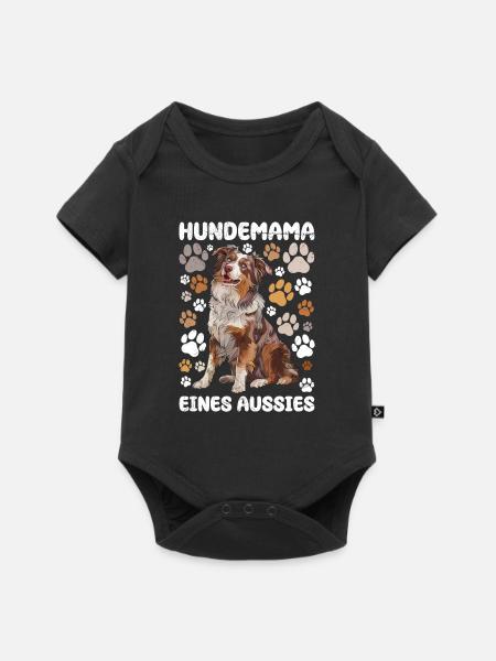 HUNDEMAMA EINES AUSSIES Besitzerin Australian - Baby Premium Kurzarmbody - Schwarz