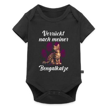 Chats Bengal FOU DE MON CHAT BENGAL - Body à manches courtes Premium Bébé - noir - Devant