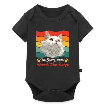 Propriétaire d’un chat POSSÉDER UN CHAT TURC - Body à manches courtes Premium Bébé - noir - Devant