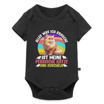 Persan TOUT CE DONT J’AI BESOIN, C’EST DE MON CHAT PERSAN - Body à manches courtes Premium Bébé - noir - Devant