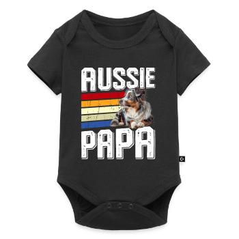 Propriétaire d’un berger australien AUSSIE PAPA - Body à manches courtes Premium Bébé - noir - Devant