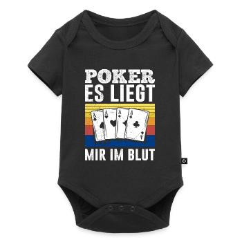 POKER C’EST DANS MON SANG Drôle de joueur de poker - Body à manches courtes Premium Bébé - noir - Devant