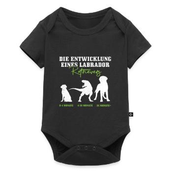Labrador Dog THE DEVELOPMENT OF A LABRADOR - Baby Premium short-sleeve bodysuit - black - Front