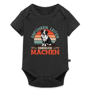 Border Collie GUIDE PRINCIPAL FAITES IMPRESSION - Body à manches courtes Premium Bébé - noir - Devant