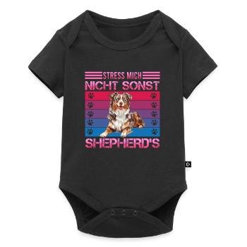 Aussie STRESS ME NOT ELSE SHEPHERDS Funny - Baby Premium short-sleeve bodysuit - black - Front