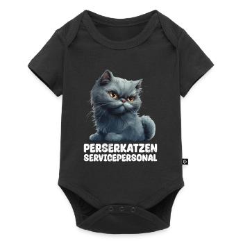 CHAT PERSAN SERVICE STAFF Drôle de chat persan - Body à manches courtes Premium Bébé - noir - Devant