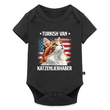 TURC VAN AMOUREUX DES CHATS États-Unis Chat Papa - Body à manches courtes Premium Bébé - noir - Devant