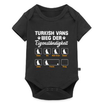TURKISH VANS WEG DER EIGENSTÄNDIGKEIT Lustiges - Baby Premium Kurzarmbody - Schwarz - Vorne