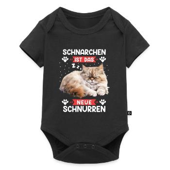 Persian Cat SNORING IS THE NEW PURR - Baby Premium short-sleeve bodysuit - black - Front