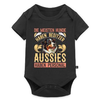 LES AUSSIES ONT DU PERSONNEL QUE LA PLUPART DES CHIENS ONT - Body à manches courtes Premium Bébé - noir - Devant