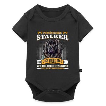 Newfie PERSONAL STALKER Drôle Terre-Neuve - Body à manches courtes Premium Bébé - noir - Devant