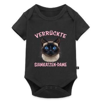 Siamese Cats CRAZY SIAMESE CAT LADY Funny - Baby Premium short-sleeve bodysuit - black - Front
