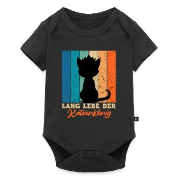 Siamese Cats LONG LIVE THE CAT KING Siamese Cats - Baby Premium short-sleeve bodysuit - black - Front