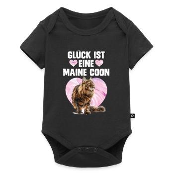 Maine Coon Lover LUCK IS A MAINE COON - Baby Premium short-sleeve bodysuit - black - Front