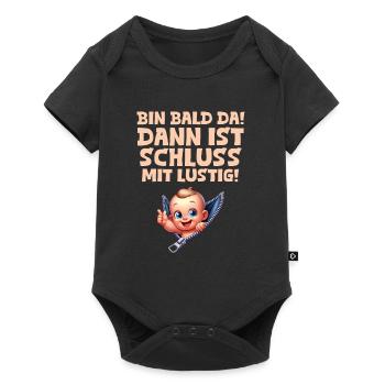 Expectant mom I'LL BE THERE SOON THEN IT'S OVER WITH - Baby Premium short-sleeve bodysuit - black - Front