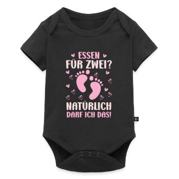Pregnant FOOD FOR TWO? OF COURSE I CAN'T - Baby Premium short-sleeve bodysuit - black - Front