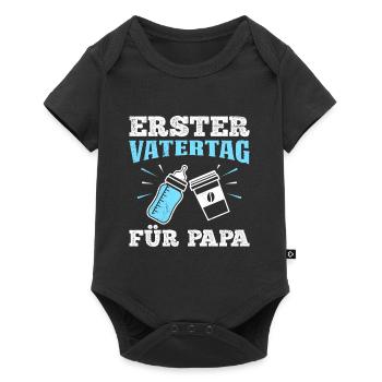 PREMIÈRE FÊTE DES PÈRES POUR PAPA Future papa - Body à manches courtes Premium Bébé - noir - Devant