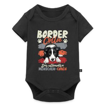 BORDER COLLIE LE COACH HUMAIN ULTIME Drôle - Body à manches courtes Premium Bébé - noir - Devant