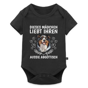 Australian Shepherd THIS GIRL LOVES HER - Baby Premium short-sleeve bodysuit - black - Front