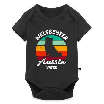 Aussie MEILLEUR PAPA BERGER AUSTRALIEN DU MONDE - Body à manches courtes Premium Bébé - noir - Devant